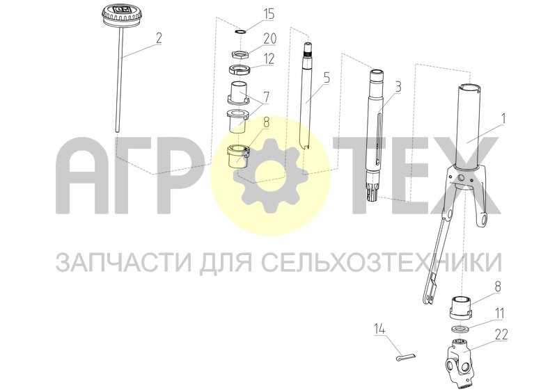 Чертеж Колонка рулевая (РСМ-10.04.13.010Б)